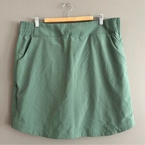 Coolibar UPF 50+ Pisa Travel Skort Size XL  Pull On Pocket Green Athleisure